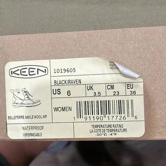 [US6]Keen Belleterre Ankle Wool Waterproof Winters Boots- Women  or Big Kids - Picture 8 of 8